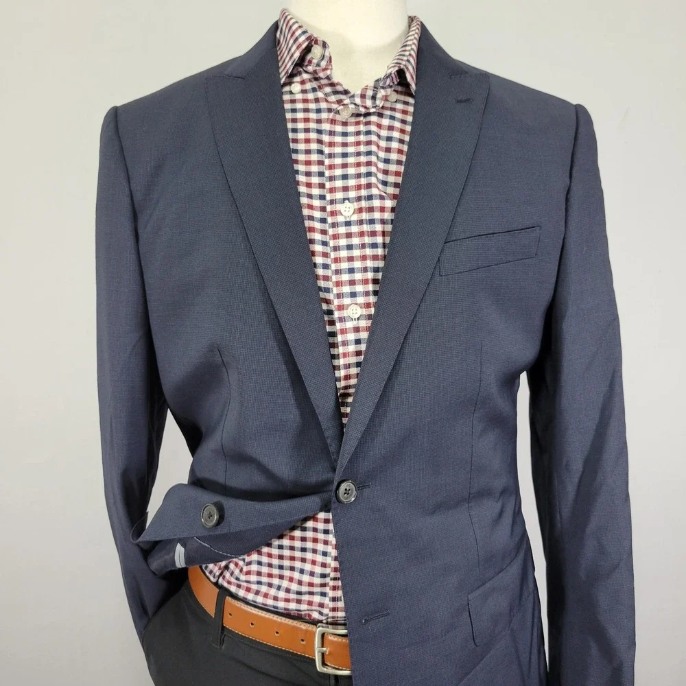 Banana Republic Men's Sport‎ Coat Blazer Suregon Tarbaldo Togna Wool Navy 42R